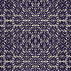 Hexagon art deco pattern background.