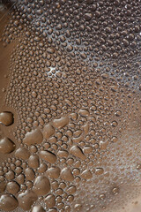 Water drops in transparent bottle close up modern background high quality prints