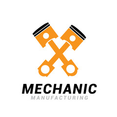 Gear Manufacturing service, industrial factory logo icon vector template.