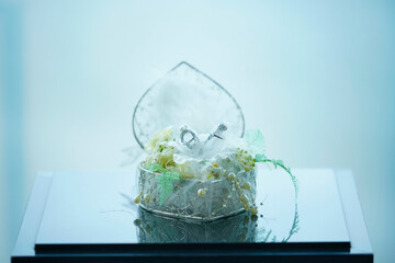 リングピロー 指輪 指輪の交換 はなよめ 花嫁 ウエディングドレス 手 ネイル 結婚式 wedding ベール 腕組み