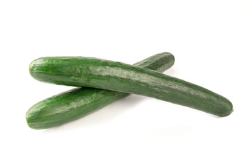 Cucumber isolated on white background.
