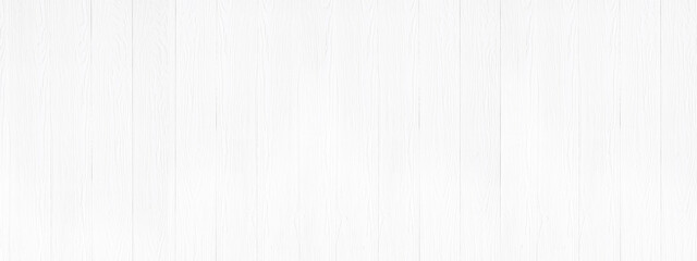 Panorama white artificial wood texture for pattern background. Paint wooden wall and copy space.