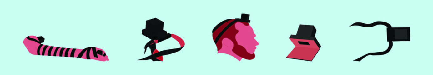 set of tefillin cartoon icon design template with various models. vector illustration isolated on blue background