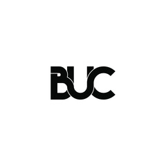 buc letter original monogram logo design