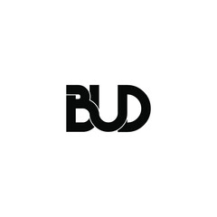 bud letter original monogram logo design