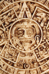 Aztec sun stone close up background modern high quality prints