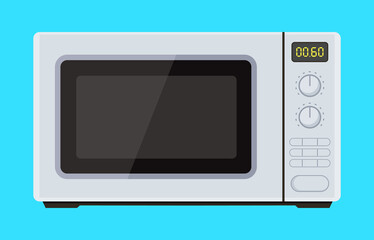 Microwave oven. Modern household appliances. Vector illustration