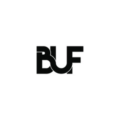 buf letter original monogram logo design
