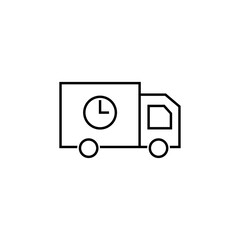 Delivery truck and clock icon - vector illustrator ten