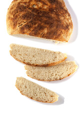 Homemade round bread.