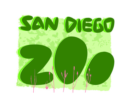the san diego zoo logo, a zoo in San Diego, California