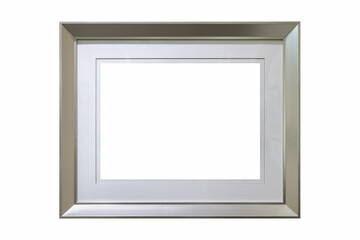 aluminum picture frame isolated