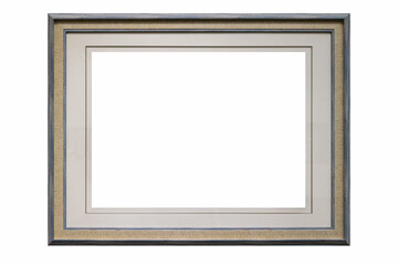 simple and elegant picture frame isolated on white with clipping path
