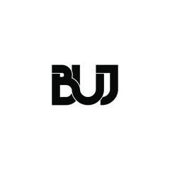 buj letter original monogram logo design