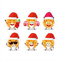 Santa Claus emoticons with slice of orange cartoon character