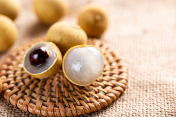 Close up of longan, Longan fruit 