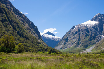 Fototapeta premium Mount Talbot view from Monkey Creek, New Zealand