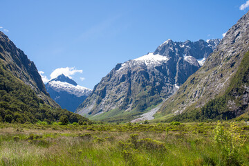 Fototapeta na wymiar Mount Talbot view from Monkey Creek, New Zealand
