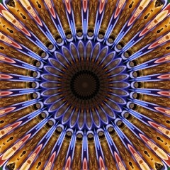 Abstract kaleidoscope background. Beautiful multicolor kaleidoscope texture. Geometrical symmetrical ornament