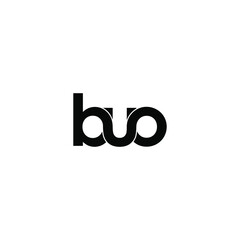 buo letter original monogram logo design