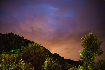 sunset in the mountains