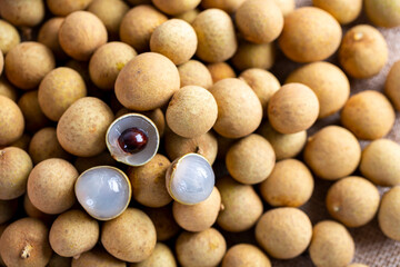 Close up of longan, Longan fruit 
