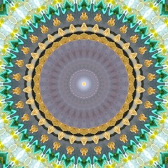 Abstract kaleidoscope background. Beautiful multicolor kaleidoscope texture. Geometrical symmetrical ornament