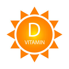Vitamin d sun, great design for any purposes. Infographic for medical design. Stock image. EPS 10.
