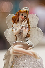 Umea, Norrland Sweden - December 25, 2020: beautiful little porcelain figure depicting fairy tale