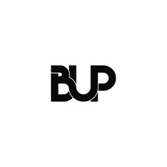 bup letter original monogram logo design