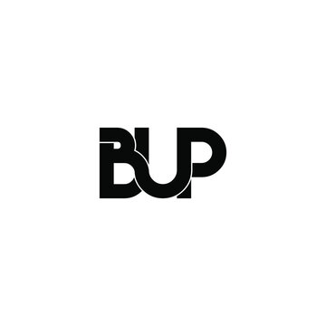 bup letter original monogram logo design