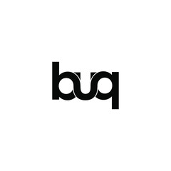 buq letter original monogram logo design
