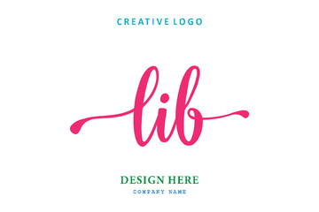 LIB lettering logo is simple, easy to understand and authoritative