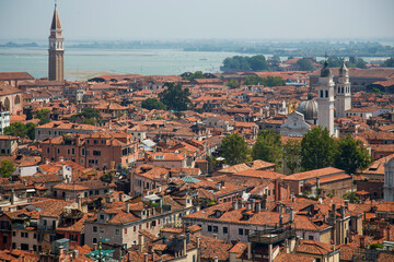 View of Venice from the bell tower of the Cathedral of St. Mark