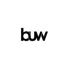 buw letter original monogram logo design