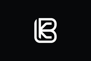 BK logo letter design on luxury background. KB logo monogram initials letter concept. BK icon logo design. KB elegant and Professional letter icon design on black background. K B BK KB
