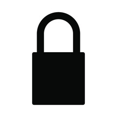Icon Flat Design Theme padlock button and closed black lock