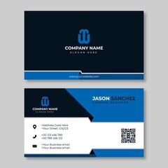 dark blue business card