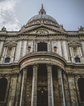 Low-angle photography of a dome cathedral building