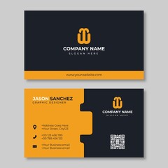 elegant yellow black modern business card design