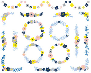 フラワーフレーム素材