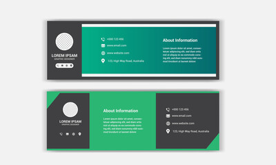 Obraz premium simple professional creative modern Corporate email signature collection with layout.