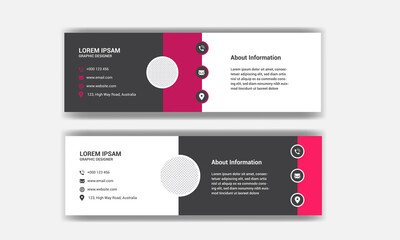 simple professional creative modern Corporate email signature collection with layout.