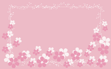 Cherry blossom background for spring camping, web and banner design. Cherry blossom illustration. Vector illustration. 桜背景、桜イラスト、桜背景デザイン