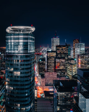 High rise building during night time