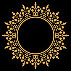 golden decorative round element