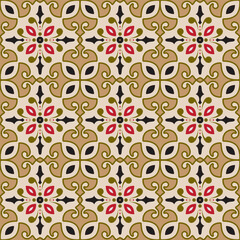 seamless floral batik pattern