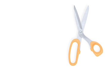 Scissors seamless pattern. Barber scissors against white background.