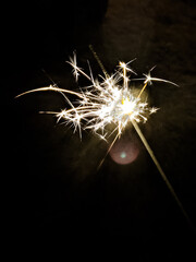 sparkler on black
