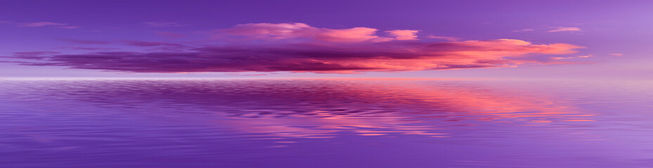 Obraz premium Neon abstract background of empty studio, reflection in water, neon streaks. Empty scene with bokeh lights, blur. 